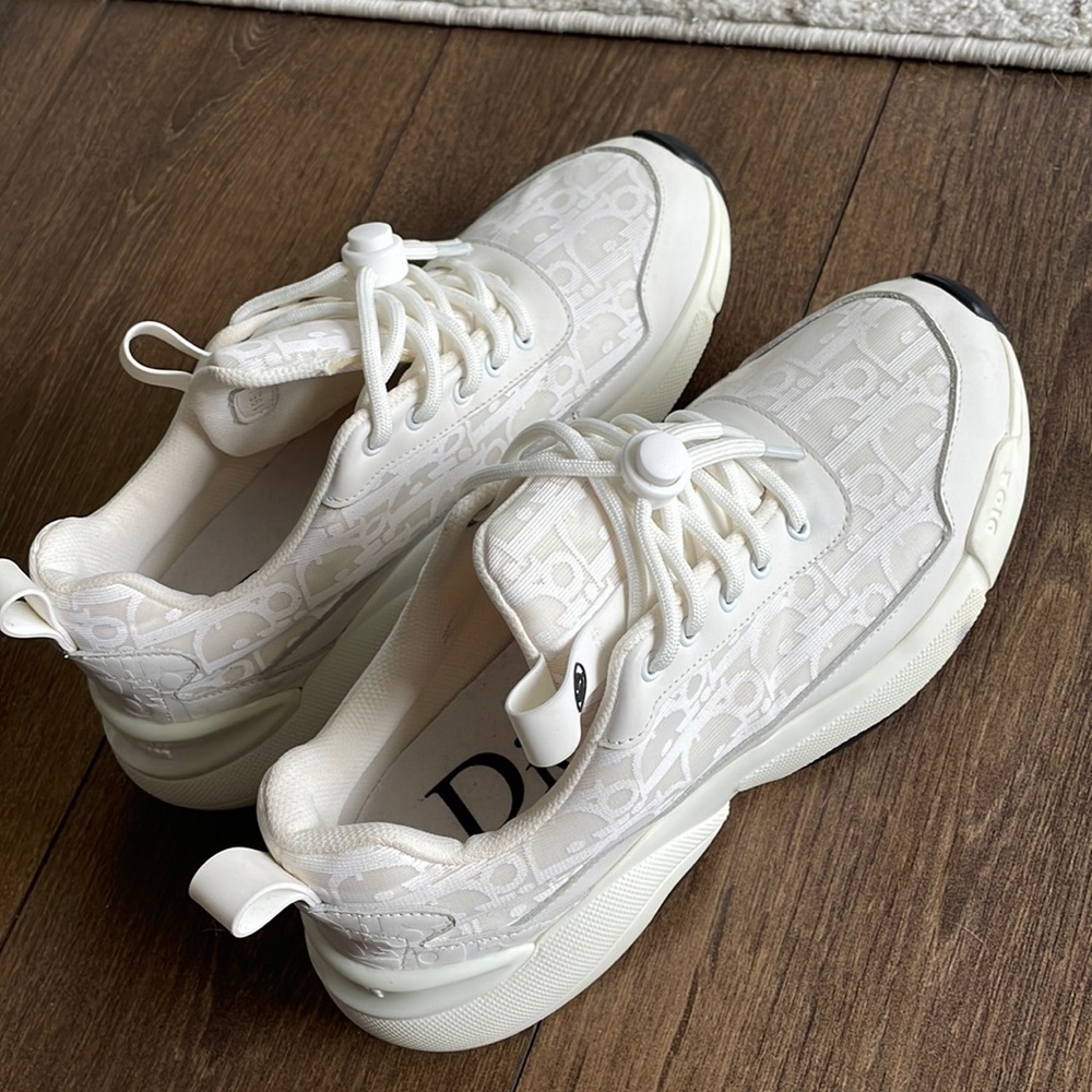 Dior White Cream Athletic Sneakers Chunky Sole